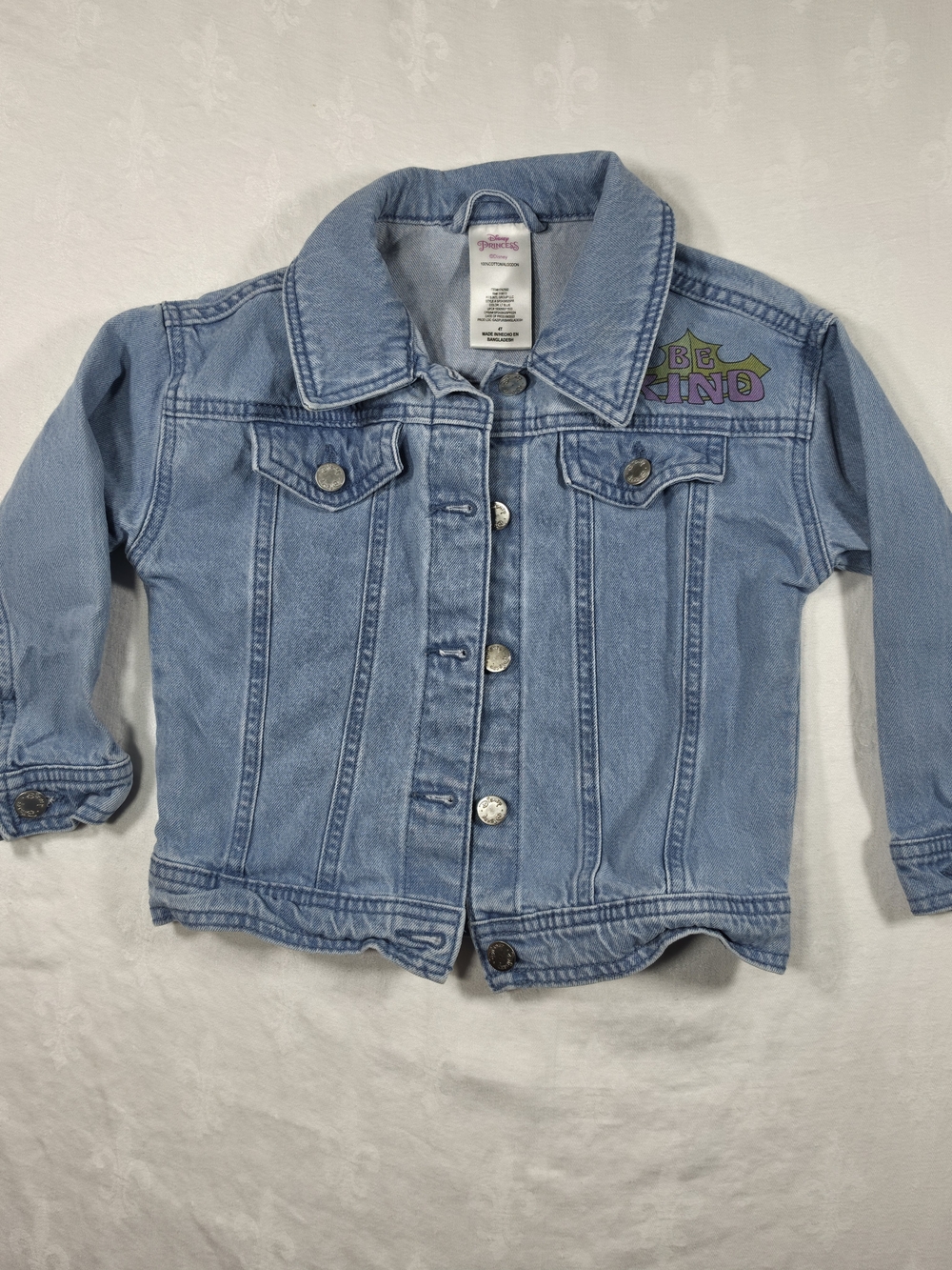 Disney Light Blue Denim Jacket with 'Be Kind' Patch
